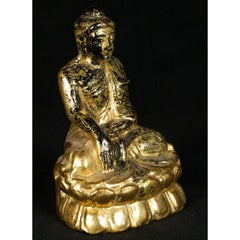 Antique Wooden Buddha Statue from Burma