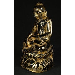 Antique Wooden Buddha Statue from Burma