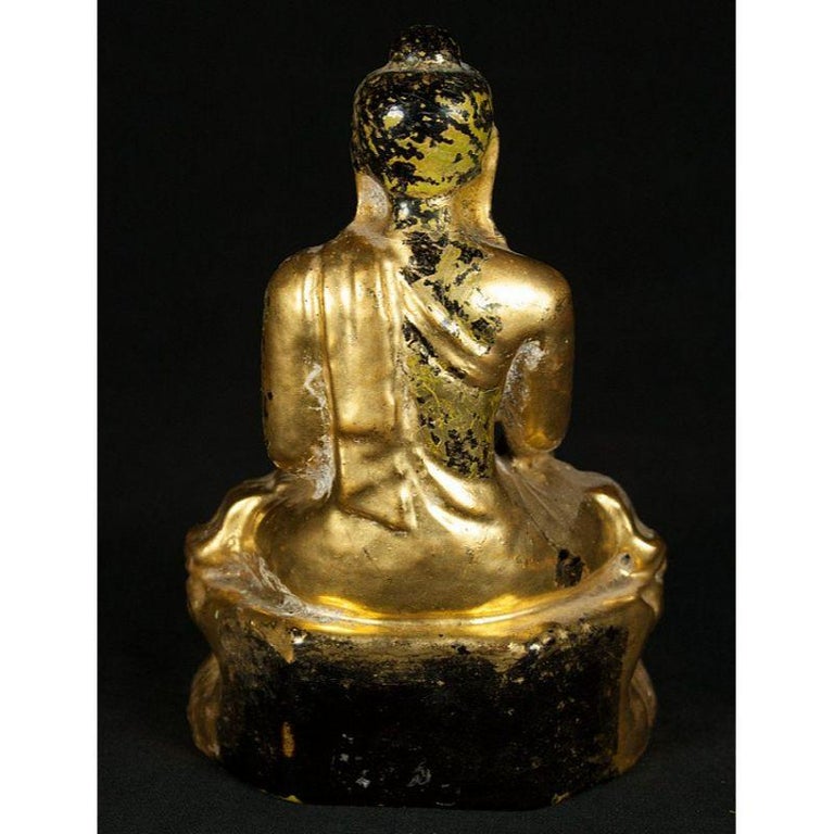 Antique Wooden Buddha Statue from Burma For Sale at 1stDibs