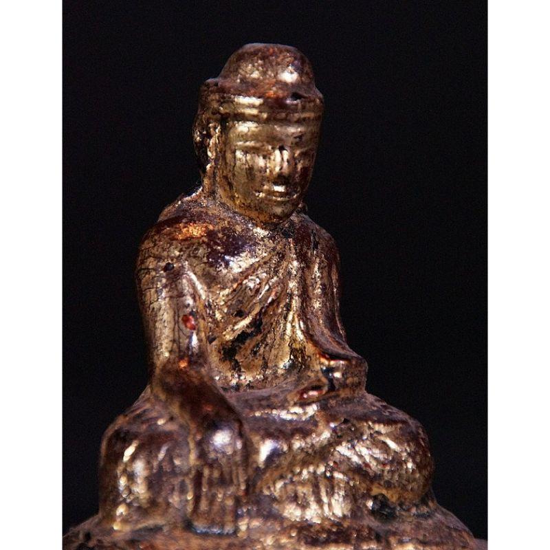 Antique Wooden Buddha Statue from Burma For Sale 2