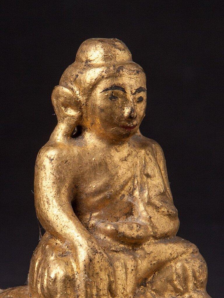 Antique Wooden Buddha Statue from Burma For Sale at 1stDibs