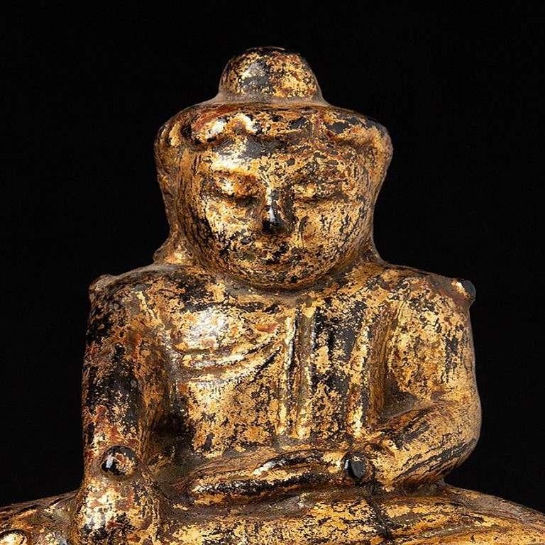 Antique Wooden Buddha Statue from Burma For Sale at 1stDibs
