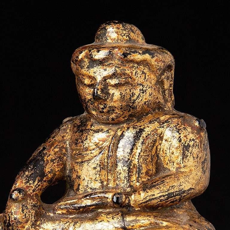 Antique Wooden Buddha Statue from Burma 4