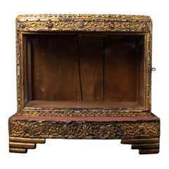 Antique wooden Buddha temple from Myanmar