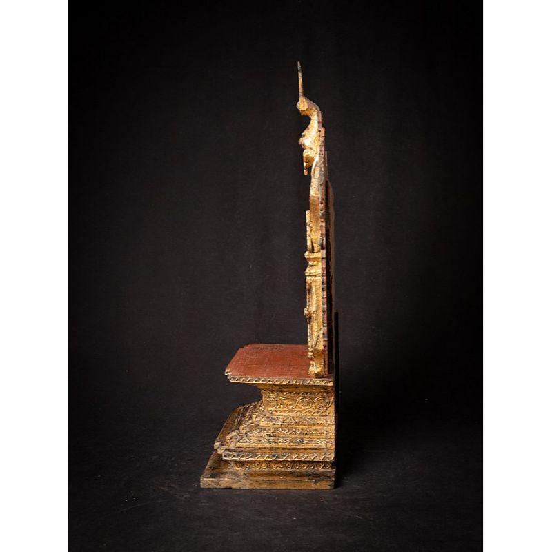 Burmese Antique Wooden Buddha Throne from Burma For Sale