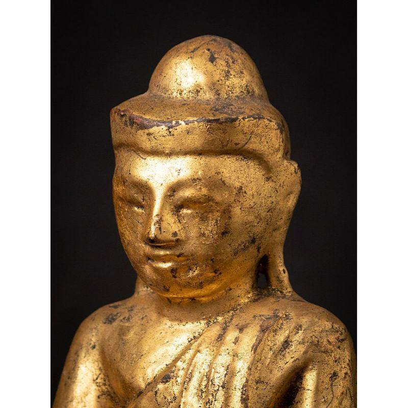 Antique Wooden Burmese Buddha from Burma For Sale 8