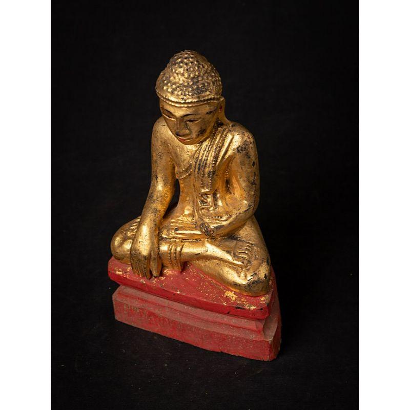 Antique Wooden Burmese Buddha from Burma For Sale 9