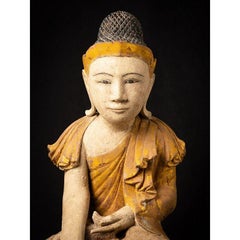Antique Wooden Burmese Buddha from Burma
