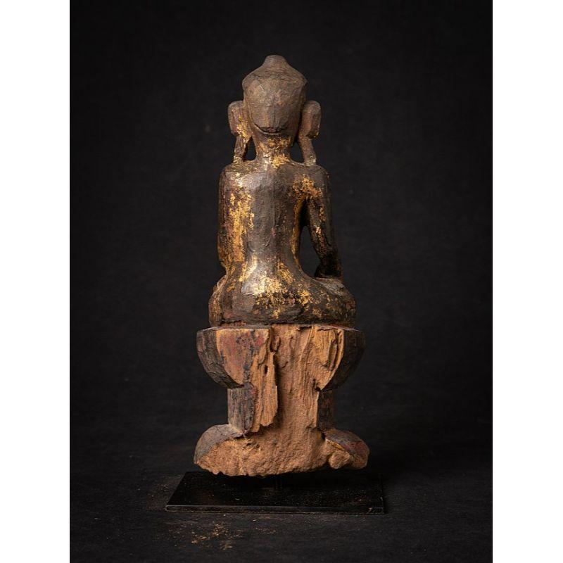 18th Century and Earlier Antique Wooden Burmese Buddha from Burma For Sale