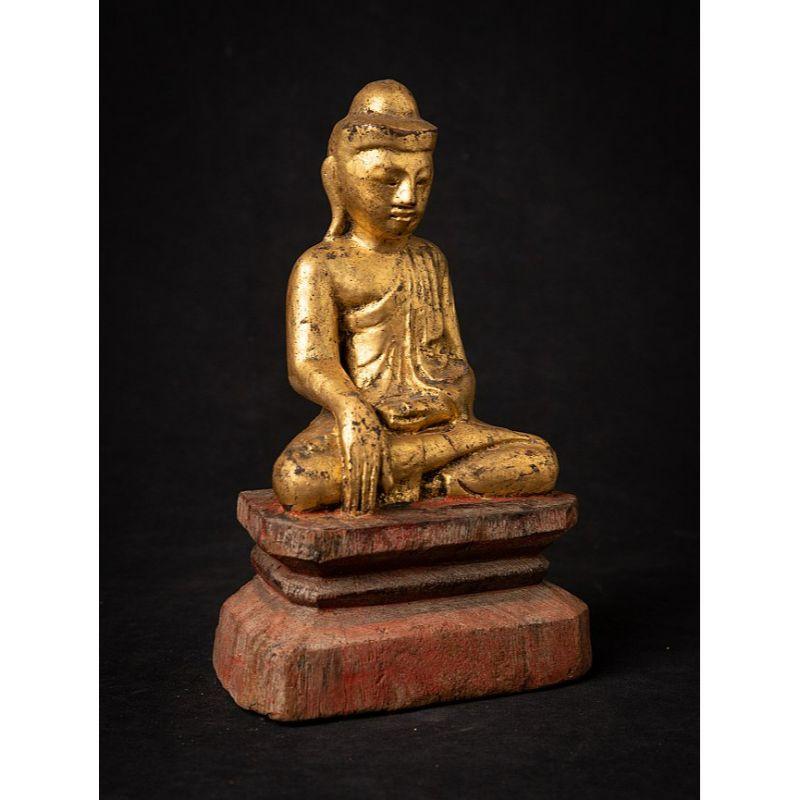 Antique Wooden Burmese Buddha from Burma For Sale 2