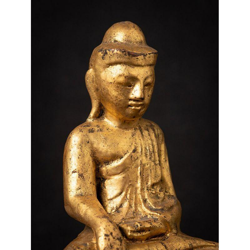 Antique Wooden Burmese Buddha from Burma For Sale 3