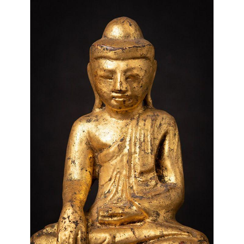 Antique Wooden Burmese Buddha from Burma For Sale 5