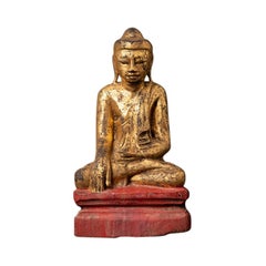 Antique Wooden Burmese Buddha from Burma