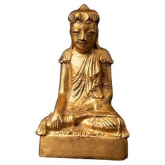 Antique Wooden Burmese Buddha from Burma