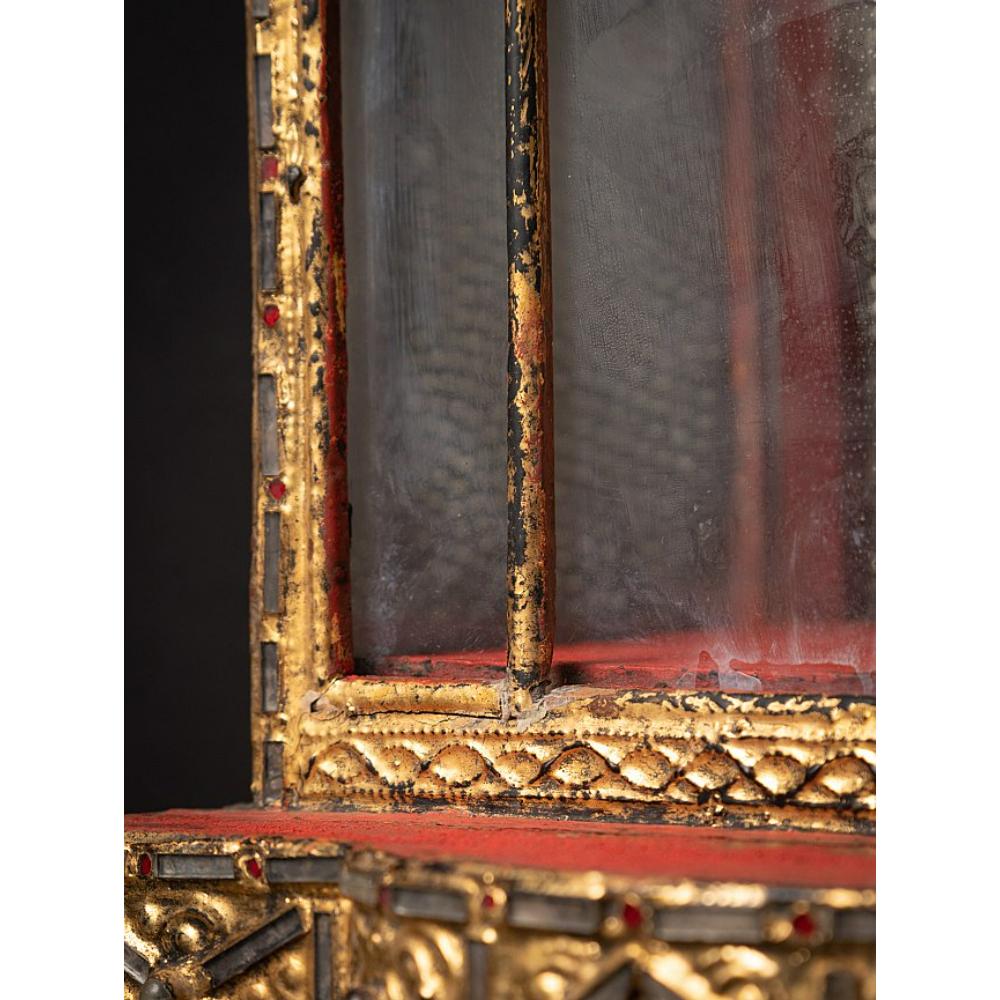 Ancien sanctuaire de Bouddha birman en bois de Birmanie en vente 8