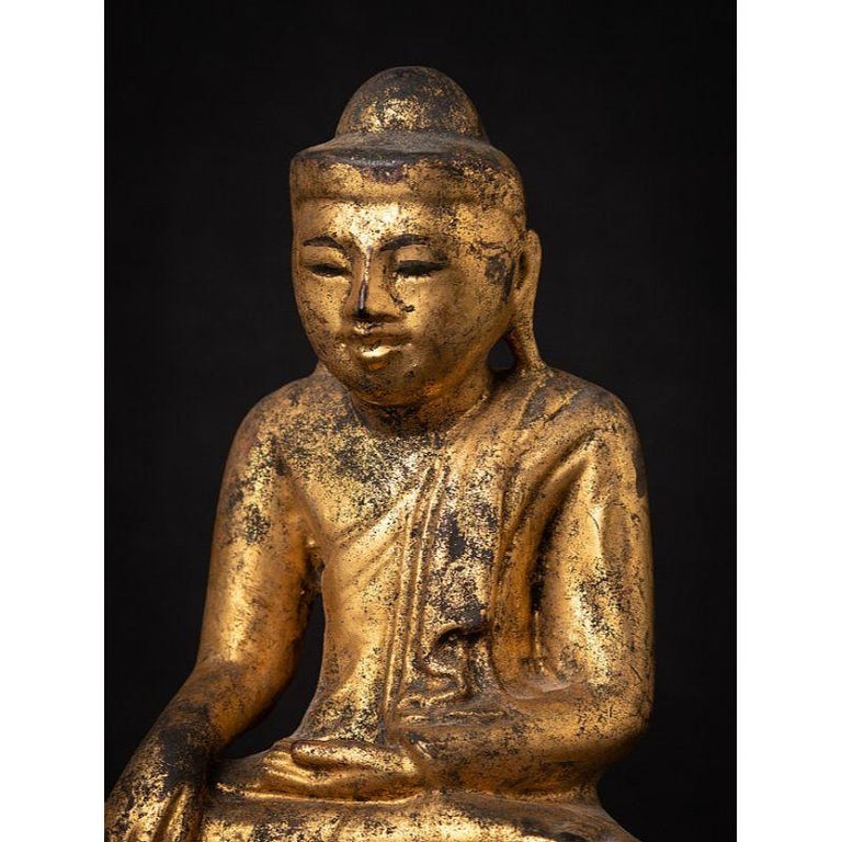 Antique Wooden Burmese Buddha Statue from Burma For Sale at 1stDibs