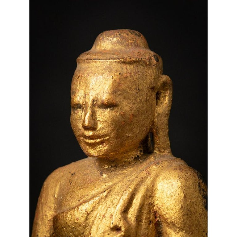 Antique Wooden Burmese Buddha Statue from Burma For Sale at 1stDibs