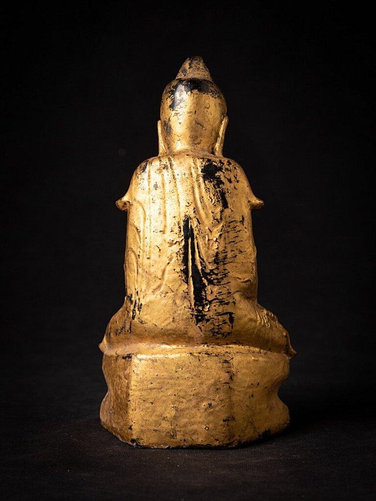 19th Century Antique wooden Burmese Buddha statue from Burma For Sale