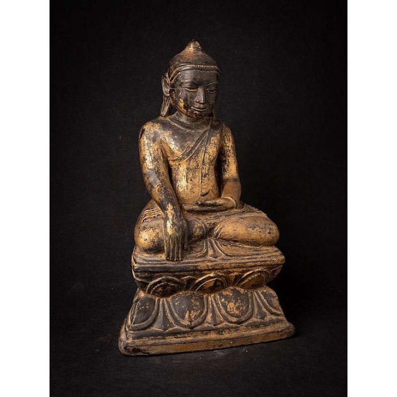 Antique Wooden Burmese Buddha Statue from Burma For Sale 2