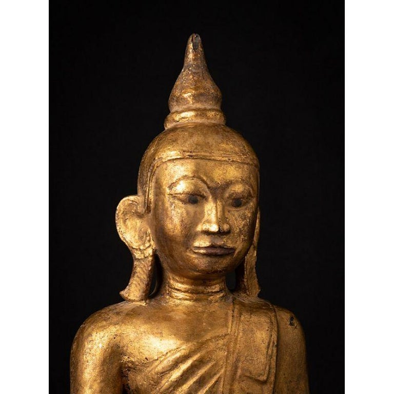 Antique Wooden Burmese Buddha Statue from Burma For Sale at 1stDibs