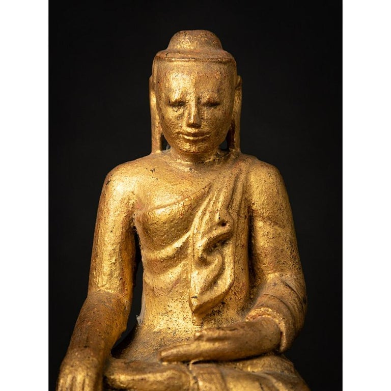 Antique Wooden Burmese Buddha Statue from Burma For Sale at 1stDibs