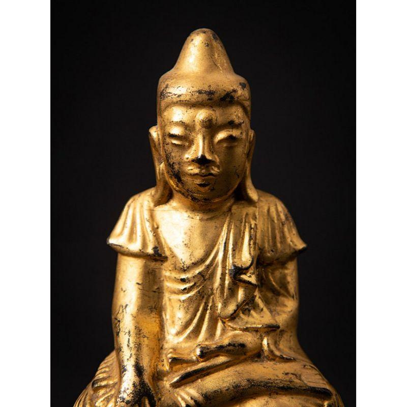 Antique Wooden Burmese Buddha Statue from Burma For Sale 5