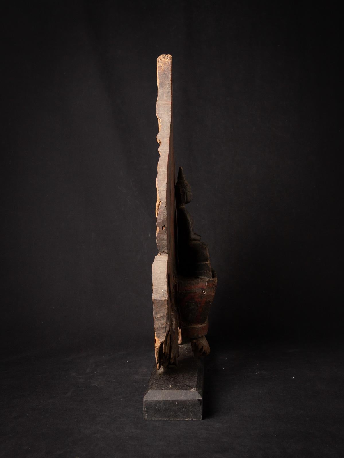 Statue de Bouddha antique en bois de Birmanie - OriginalBuddhas en vente 8