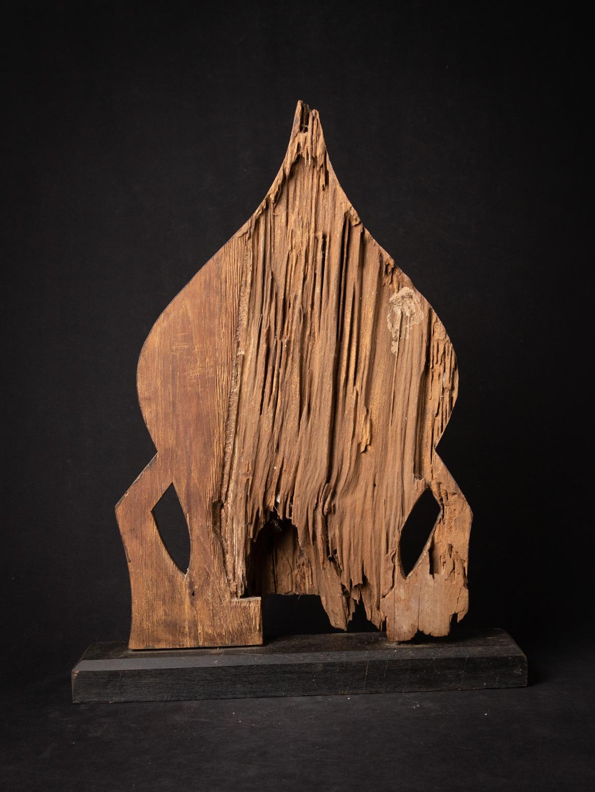 Statue de Bouddha antique en bois de Birmanie - OriginalBuddhas en vente 9