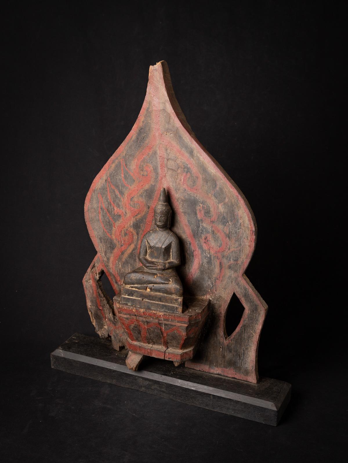 Bois Statue de Bouddha antique en bois de Birmanie - OriginalBuddhas en vente