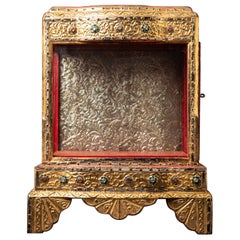 Antique wooden Burmese Buddha temple from Myanmar