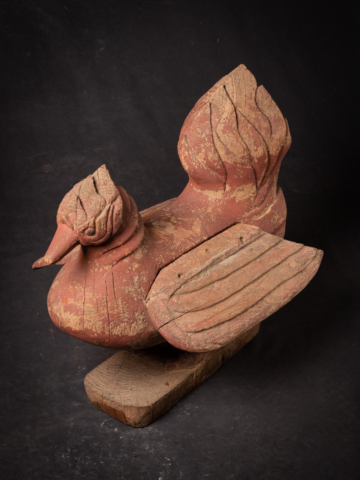Antiker burmesischer Hintha-Vogel aus Holz aus Burma im Angebot 5