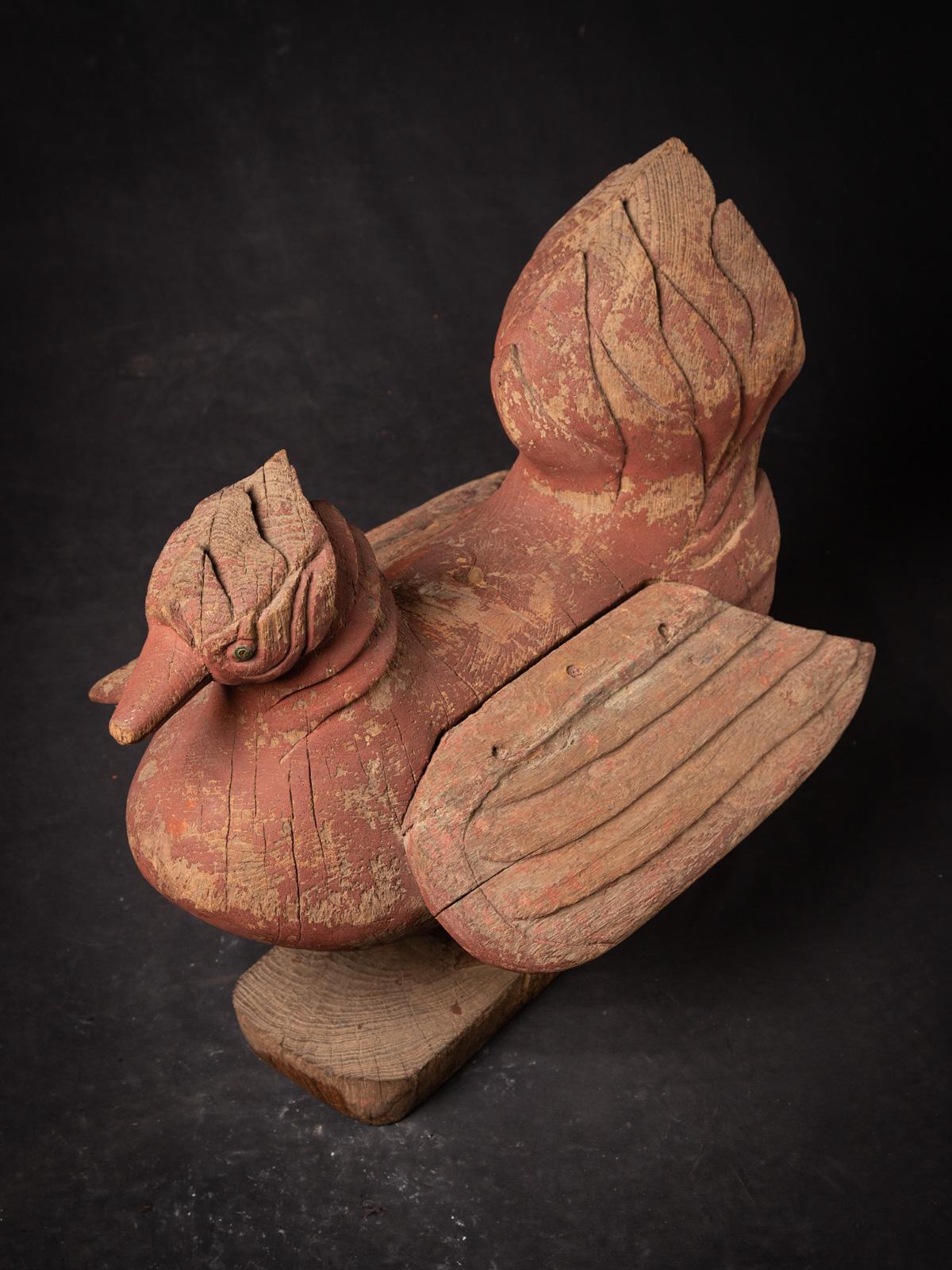 Antiker burmesischer Hintha-Vogel aus Holz aus Burma im Angebot 12