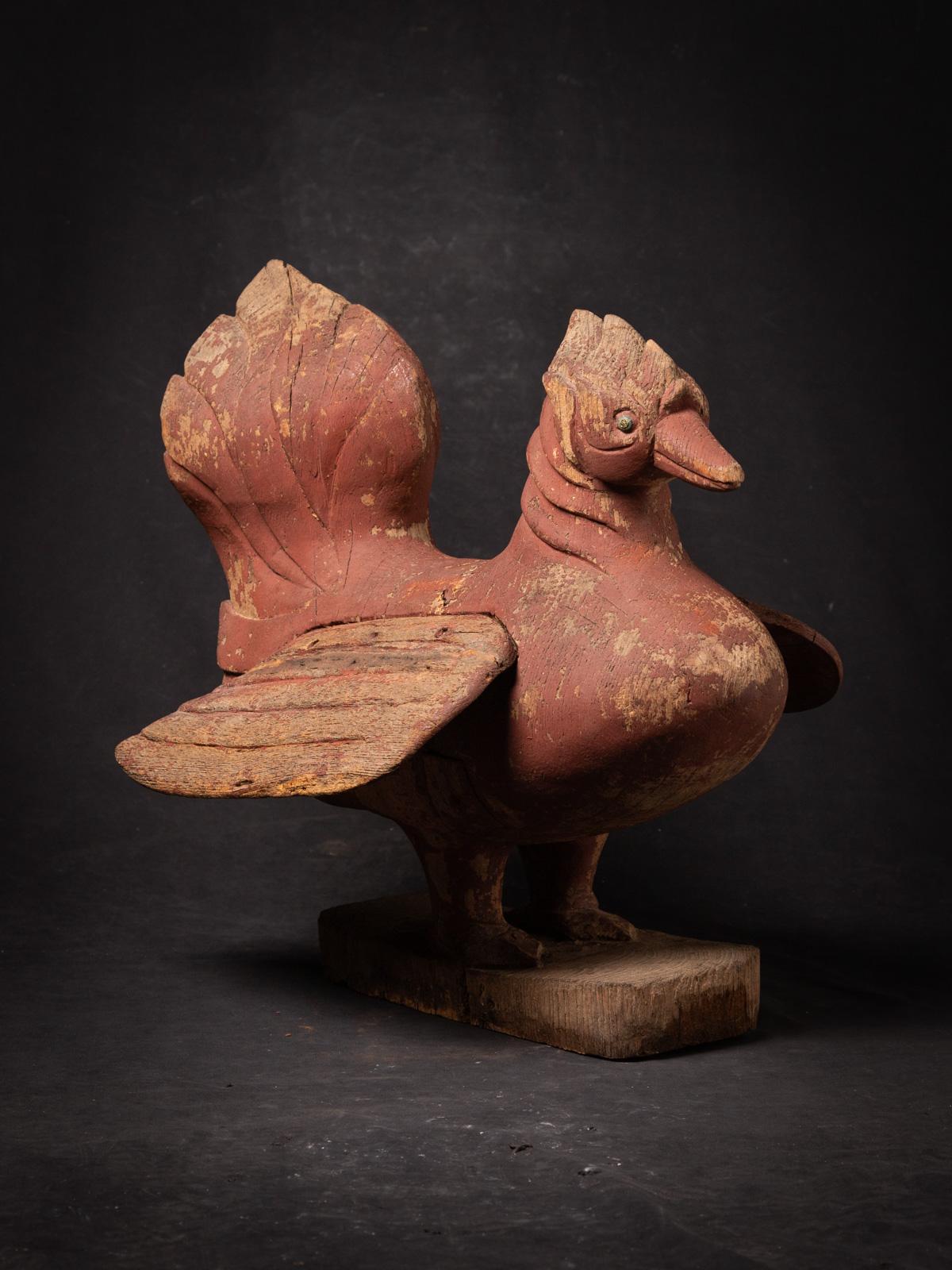Antiker burmesischer Hintha-Vogel aus Holz aus Burma im Zustand „Gut“ im Angebot in DEVENTER, NL