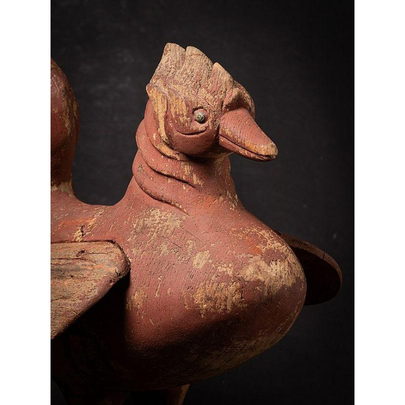 18th Century and Earlier Antique Wooden Burmese Hintha Bird from Burma For Sale