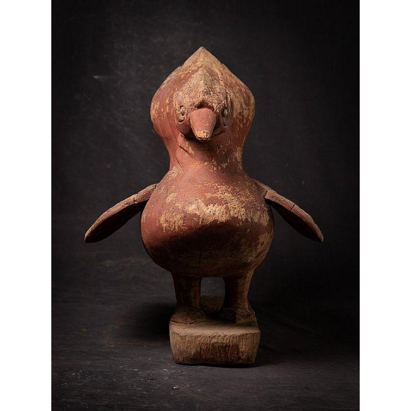 18th Century and Earlier Antique Wooden Burmese Hintha Bird from Burma For Sale