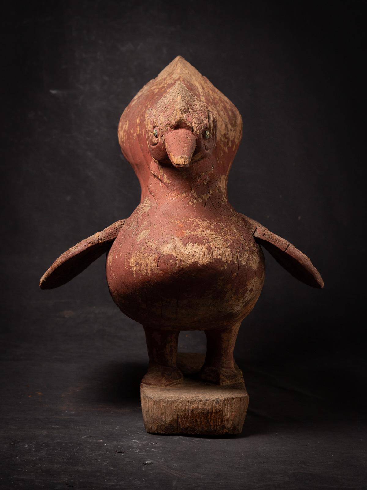 18th Century and Earlier Antique wooden Burmese Hintha Bird from Burma For Sale