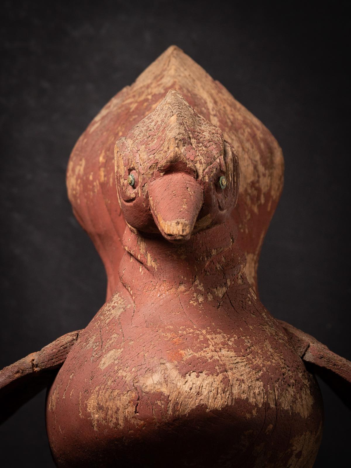Antiker burmesischer Hintha-Vogel aus Holz aus Burma im Angebot 2