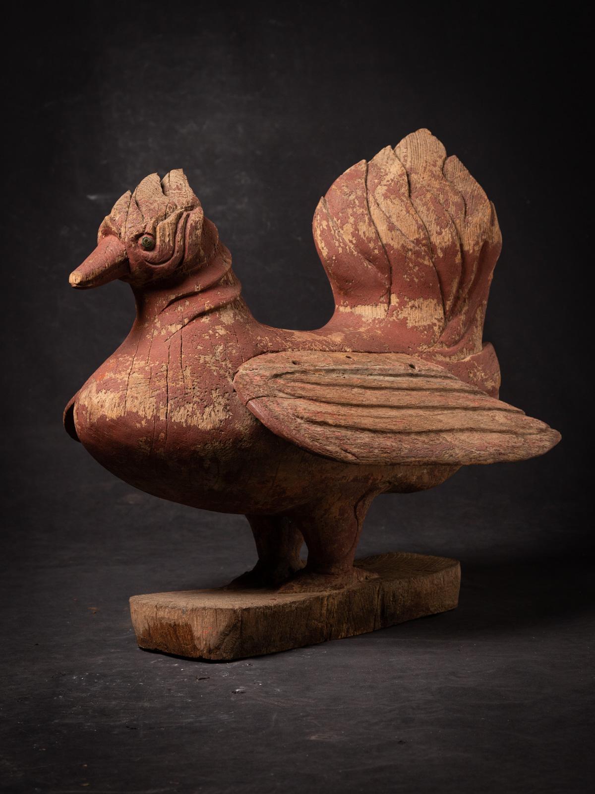 Antiker burmesischer Hintha-Vogel aus Holz aus Burma im Angebot 3