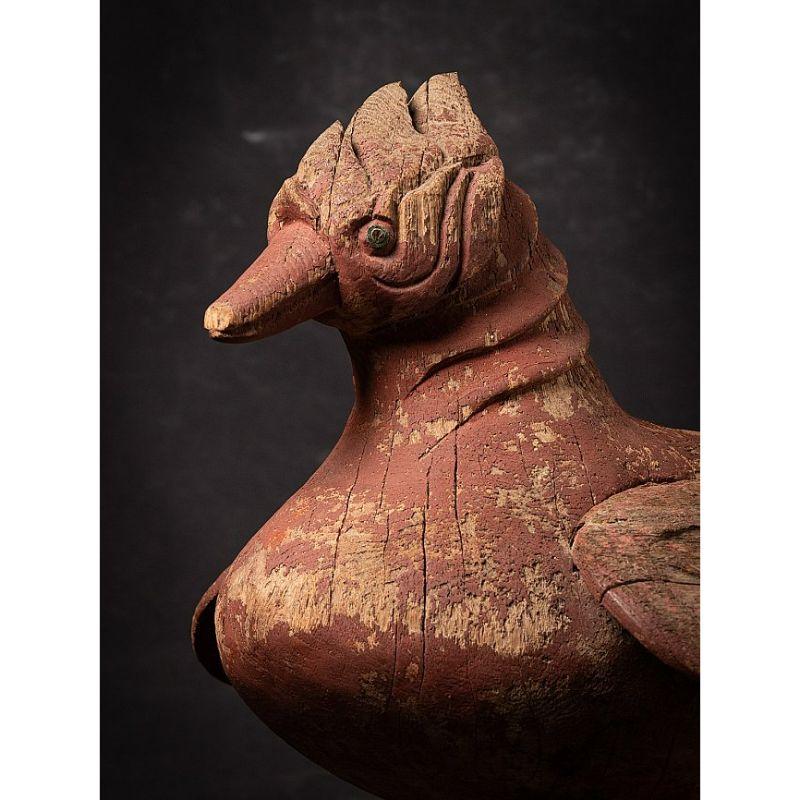 Antique Wooden Burmese Hintha Bird from Burma For Sale 3