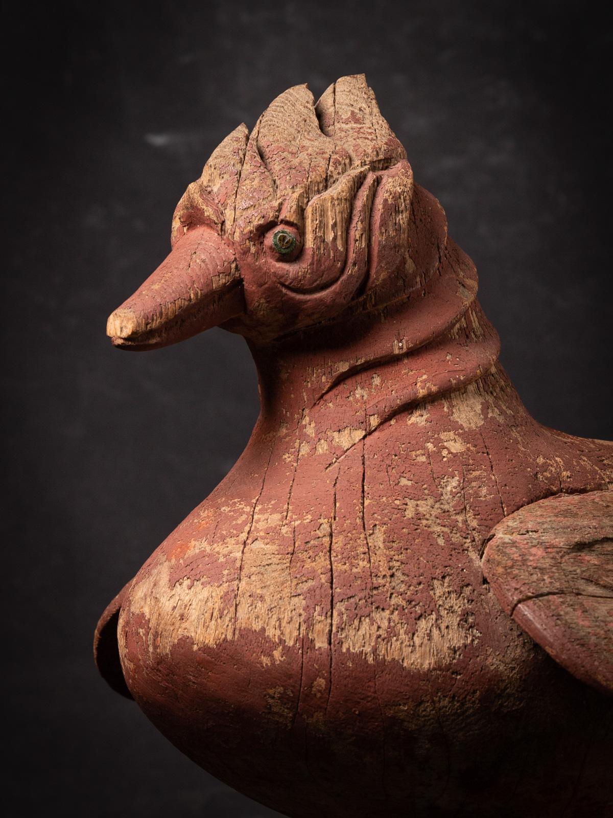 Antiker burmesischer Hintha-Vogel aus Holz aus Burma im Angebot 4