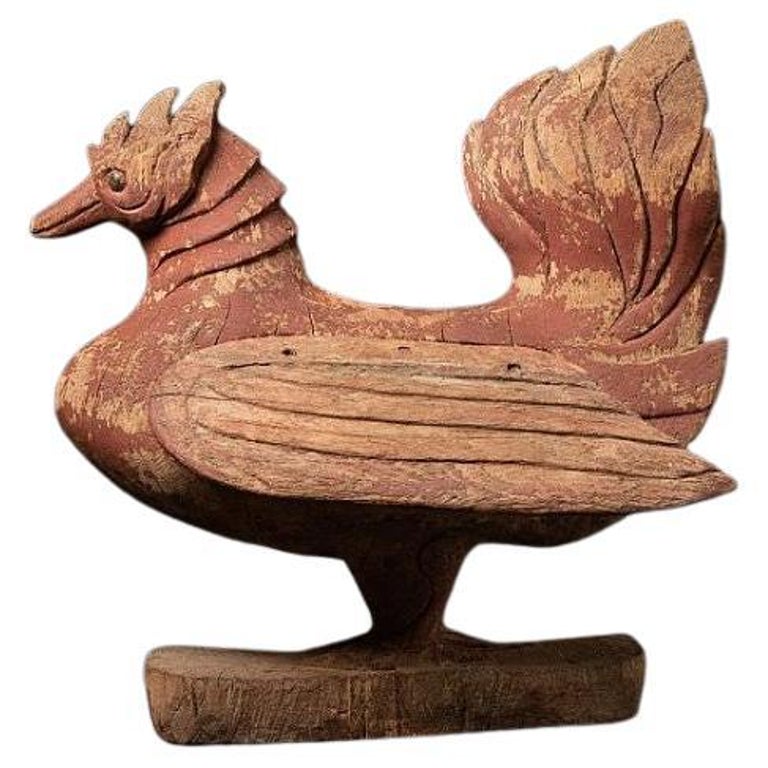Antique wooden Burmese Hintha Bird from Burma For Sale at 1stDibs