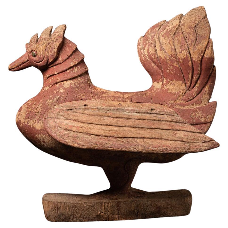 Antique wooden Burmese Hintha Bird from Burma