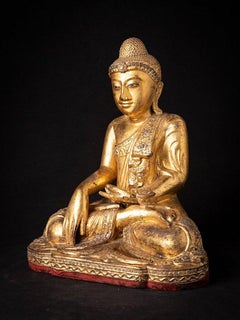 Antique Wooden Burmese Mandalay Buddha from Burma
