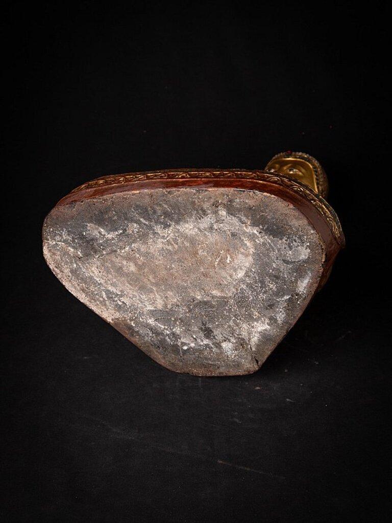 Antiker burmesischer Mandalay-Buddha aus Holz aus Burma im Angebot 14
