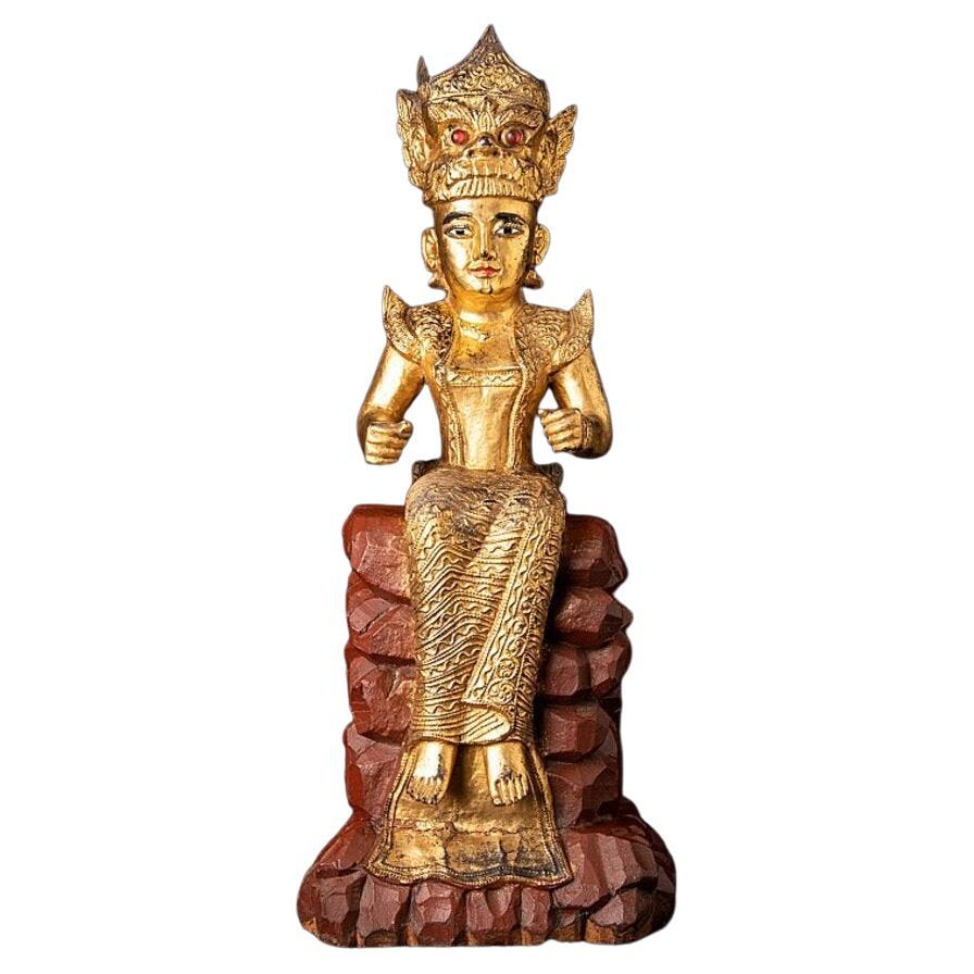 Old Teak Burmese Nat Angel  Burmese Statues, Asian Art Imports