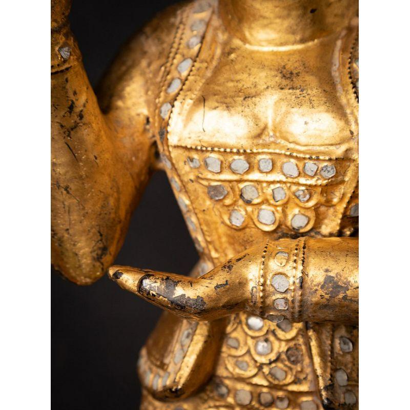 Antique Wooden Burmese Nat Statue from Burma 15