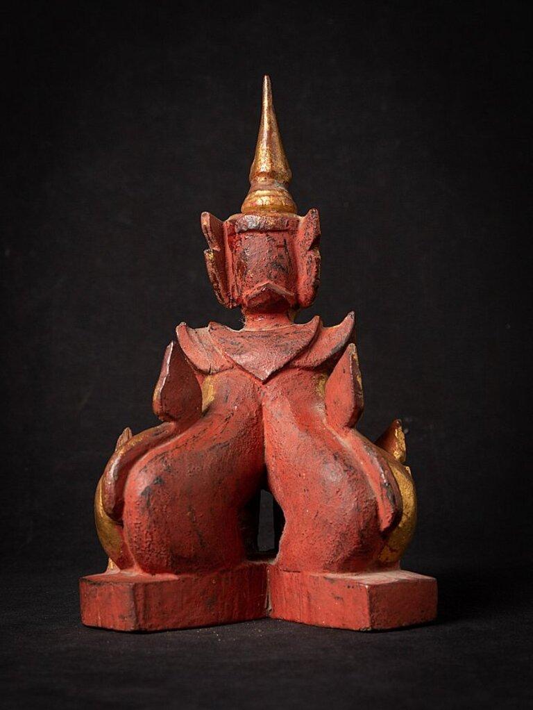 19th Century Antique wooden Burmese Nat statue from Burma  Original Buddhas For Sale