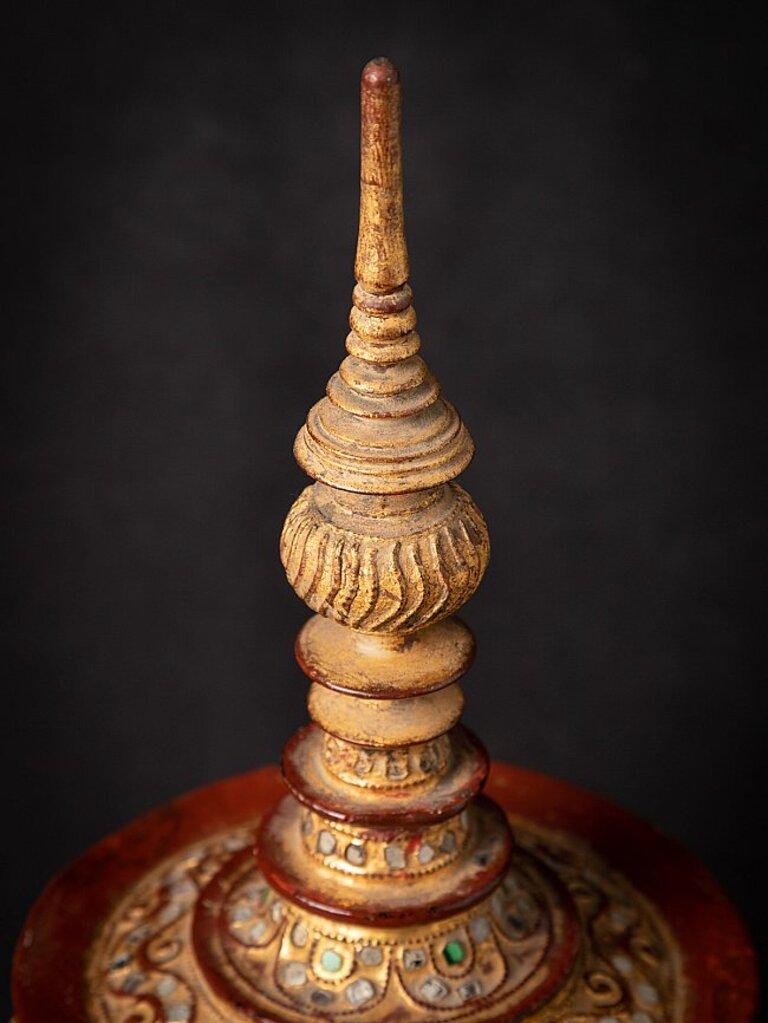 Antique Wooden Burmese Offering Vessel from, Burma For Sale 6