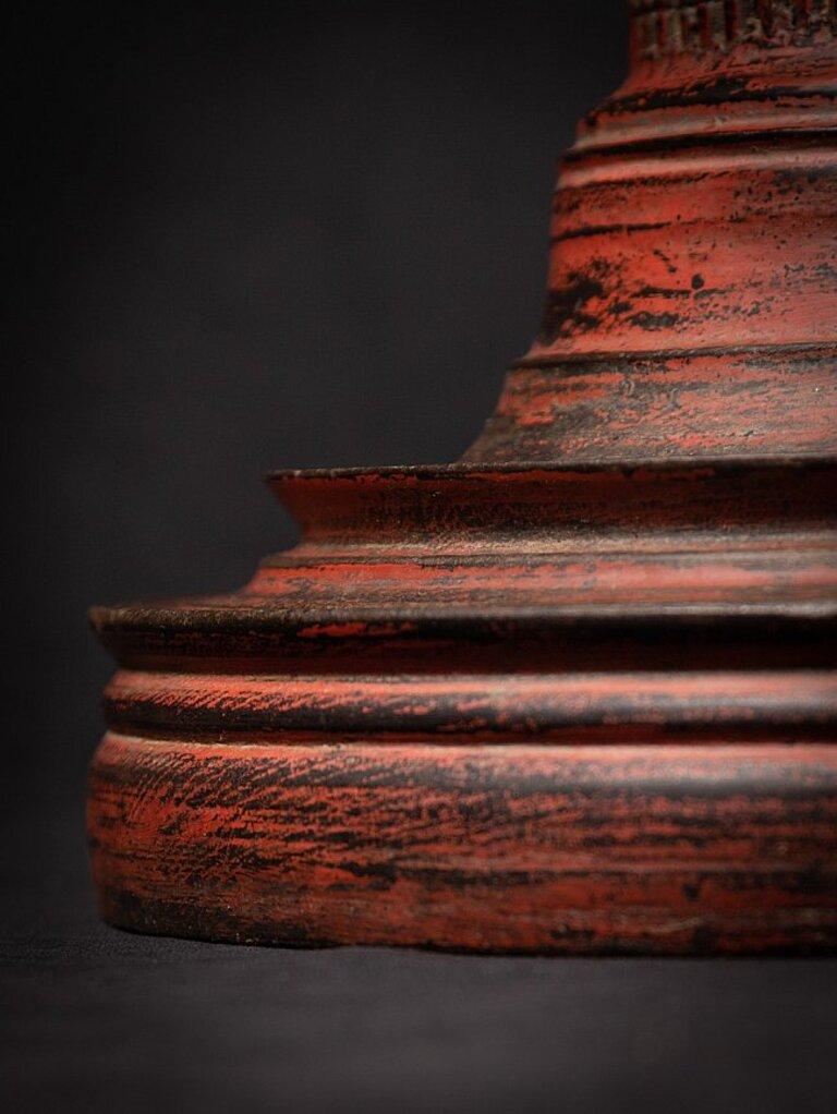 Antique Wooden Burmese Offering Vessel from Burma 9