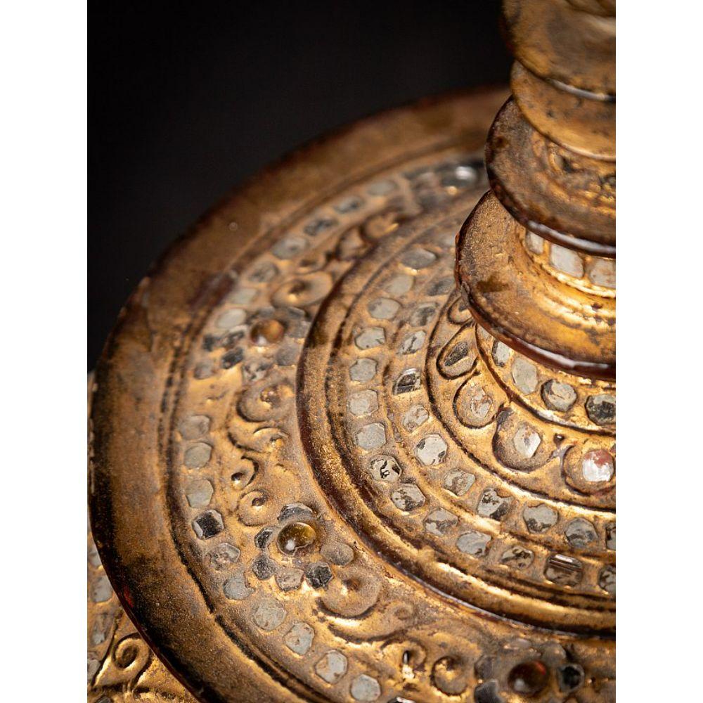 Antique wooden Burmese offering vessel from Burma 10